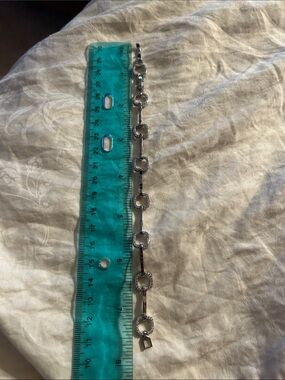 Silver Square-Link Bracelet with Textured Links